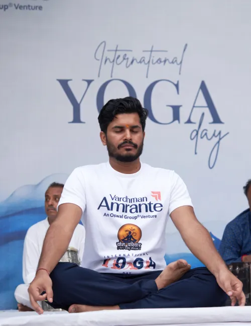 Yoga day celebration at Vardhman Park